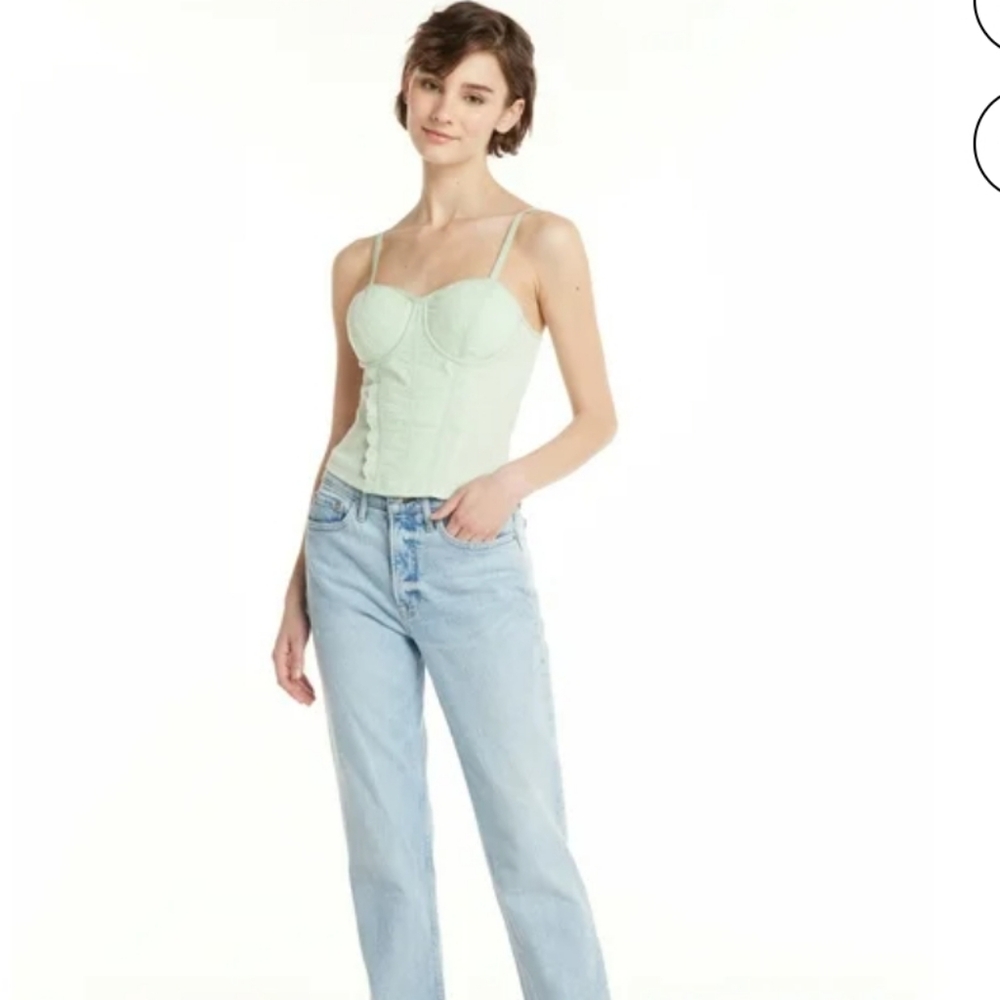 NWT✨️ Madden NYC Women's Tie Back Corset Top M.